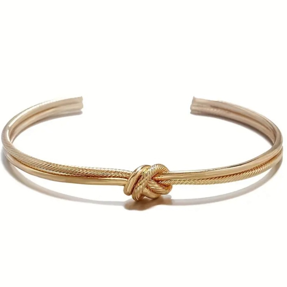BRAND NEW 18K Gold Plated Adjustable Bangle Bracelet - Picture 4 of 6